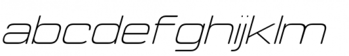 Manifold Extended Thin Oblique Font LOWERCASE