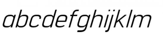 Manifold Regular Oblique Font LOWERCASE