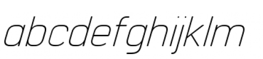 Manifold Thin Oblique Font LOWERCASE