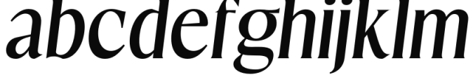 Mavitya Condensed Oblique Font LOWERCASE