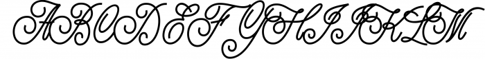 Mahegrena Script - Connect Monoline & EXTRAS 1 Font UPPERCASE