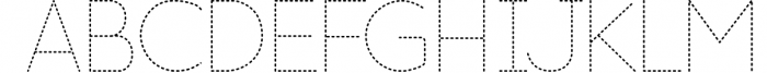 Mars Dashed Font for Preschoolers Font UPPERCASE