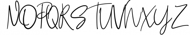 Marttiny Signature Handwritten Font UPPERCASE
