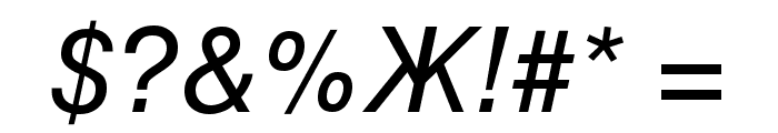 MAC C Swiss Italic Font OTHER CHARS