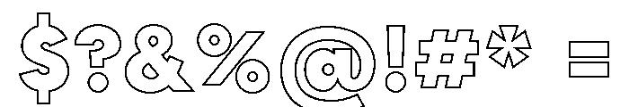 MADE INFINITY Outline Personal Use Black Font OTHER CHARS