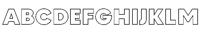 MADE INFINITY Outline Personal Use Black Font UPPERCASE