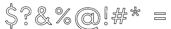MADE INFINITY Outline Personal Use Light Font OTHER CHARS