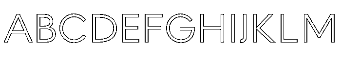 MADE INFINITY Outline Personal Use Light Font UPPERCASE