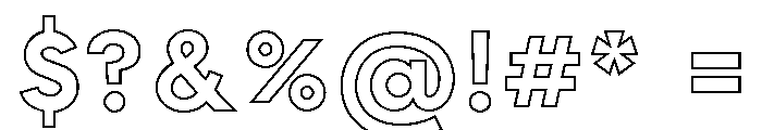 MADE INFINITY Outline Personal Use Medium Font OTHER CHARS
