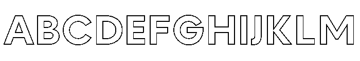 MADE INFINITY Outline Personal Use Medium Font UPPERCASE