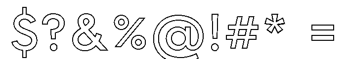 MADE INFINITY Outline Personal Use Regular Font OTHER CHARS