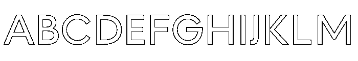 MADE INFINITY Outline Personal Use Regular Font UPPERCASE