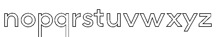 MADE INFINITY Outline Personal Use Regular Font LOWERCASE