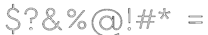 MADE INFINITY Outline Personal Use Thin Font OTHER CHARS
