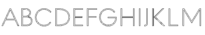 MADE INFINITY Outline Personal Use Thin Font UPPERCASE