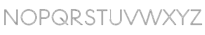 MADE INFINITY Outline Personal Use Thin Font UPPERCASE