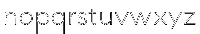 MADE INFINITY Outline Personal Use Thin Font LOWERCASE