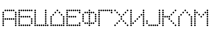 Macedonian 8pin Matrix Font UPPERCASE
