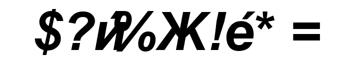 Macedonian Helv Bold Italic Font OTHER CHARS