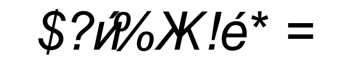 Macedonian Helv Italic Font OTHER CHARS