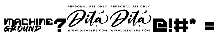 Machine Ground Display Personal Use Display Font OTHER CHARS