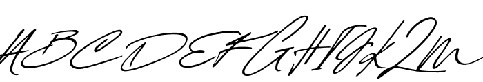 Maddison Signature DEMO oblique DEMO Font UPPERCASE