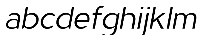 MadeynSans Light Italic Font LOWERCASE