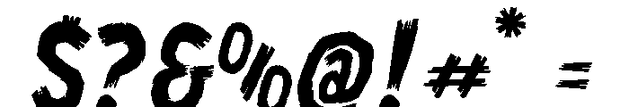 Madness Scratch Font OTHER CHARS