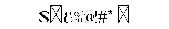Magazine Type Face Font OTHER CHARS