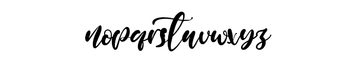 Magical Script Font LOWERCASE