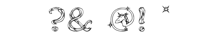 Magical Unicorn Princess Font OTHER CHARS