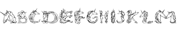 Magical Unicorn Princess Font UPPERCASE