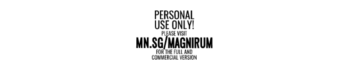 Magnirum Serif PERSONAL USE Regular Font OTHER CHARS