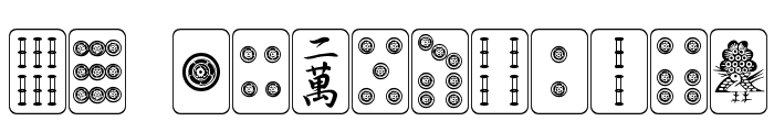 Mahjong Font LOWERCASE