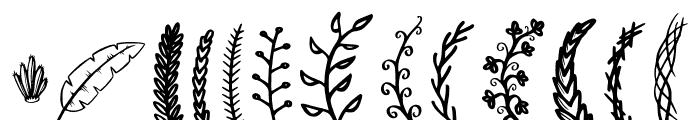 Mahogany Garden Doodle Font UPPERCASE