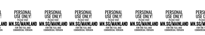 Mainland PERSONAL Black Italic Font OTHER CHARS