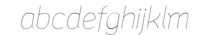 Mainland PERSONAL Thin Italic Font LOWERCASE