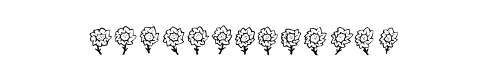 Maja's Flowers Font UPPERCASE