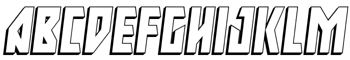 Major Force 3D Italic Font UPPERCASE