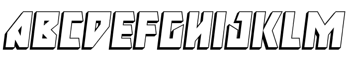 Major Force 3D Italic Font LOWERCASE