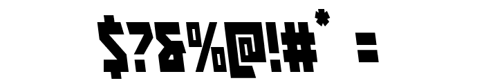 Major Force Condensed Leftalic Font OTHER CHARS