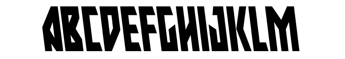 Major Force Condensed Leftalic Font UPPERCASE