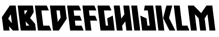 Major Force Expanded Leftalic Font UPPERCASE