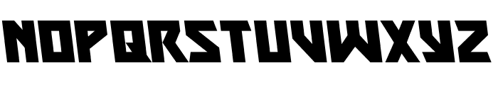 Major Force Expanded Leftalic Font LOWERCASE