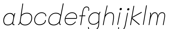 Mali ExtraLight Italic Font LOWERCASE