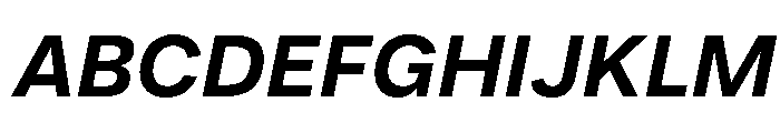 MalnorSans-BoldUltExpObliq Font UPPERCASE
