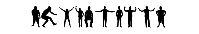 Man Silhouettes Font OTHER CHARS