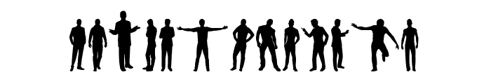 Man Silhouettes Font UPPERCASE