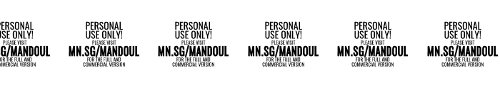 Mandoul Brush PERSONAL USE ONLY Regular Font OTHER CHARS