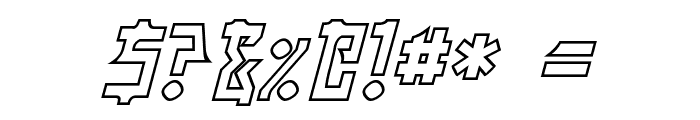 Manga Hollow Italic Font OTHER CHARS
